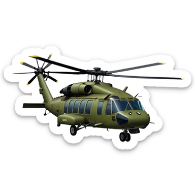 Sikorsky UH-60 Black Hawk - Sikorsky (Model Year: 2022) (Iconic colour: Olive green) sticker