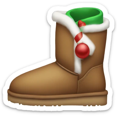 christmas uggs, aesthetic sticker