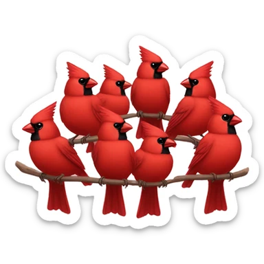 Flock of Cardinals emoji sticker