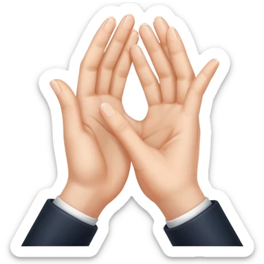 Les doigts des deux mains qui forme un W sticker