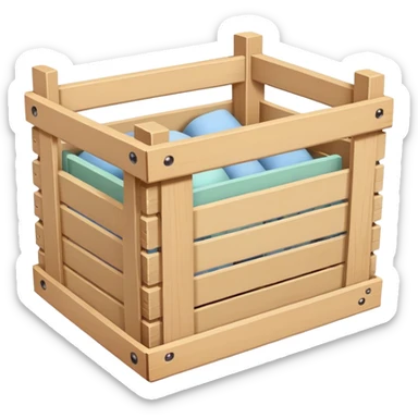hay crate design pastel sticker