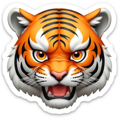 ANGRY Tiger body sticker