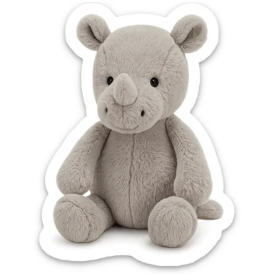 baby rhino jellycat stuffed plush sticker