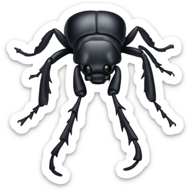 Black beetle sticker