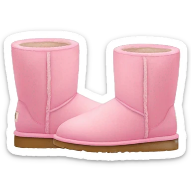Pink pair of UGG boots  sticker