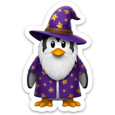 Penguin Wizard sticker