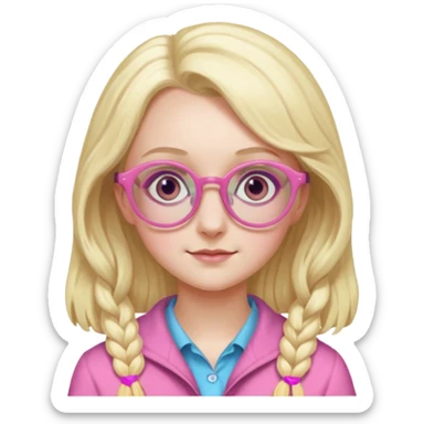 Luna Lovegood pink glasses sticker
