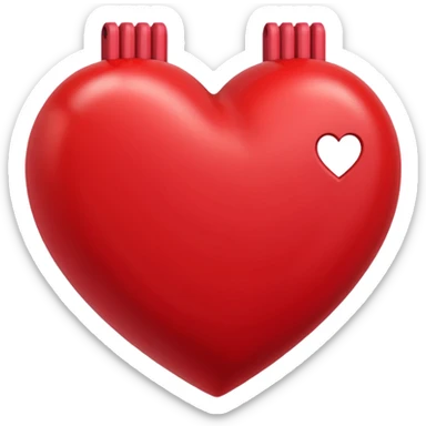 red pencil style draw heart sticker