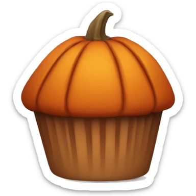 Pumpkin muffin without face sticker