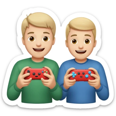two brothers playings videogames

 sticker