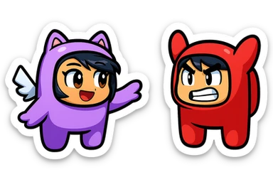 Extract the character from the background, including the clothes and accessories they are wearing, and place on a transparent background. Keep the original style and appearance exactly the same. and extract the characters sticker