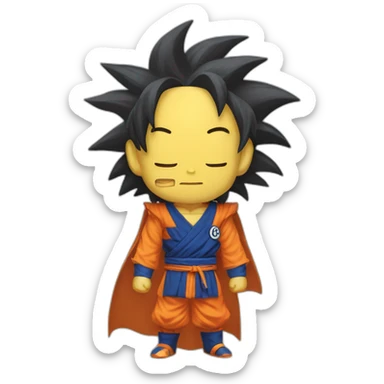 goku with madara's costume sticker