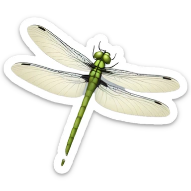 Dragonfly with simplicity down the tail sticker