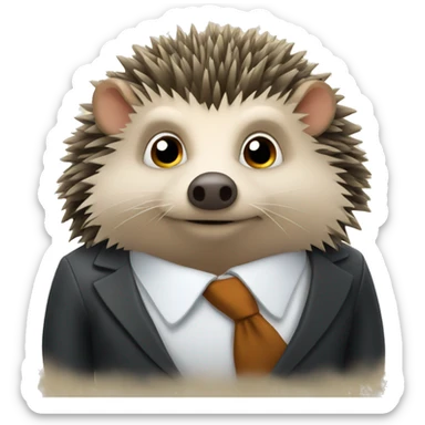 Hedgehog that is a lawyer  sticker