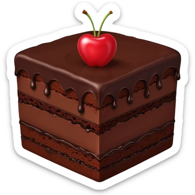 Chocolate cake a piece sticker