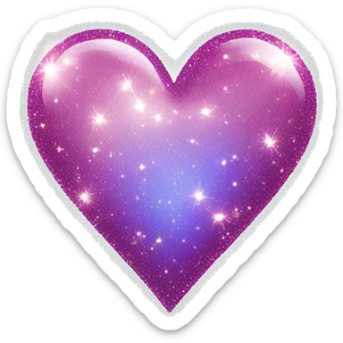 sparkling heart sticker