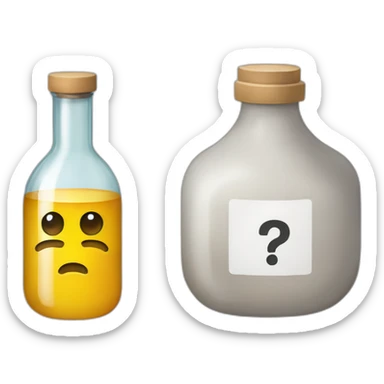 frasco con fórmula química sticker