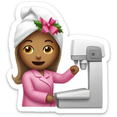 Getting a Mammogram at Christmas sticker