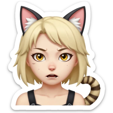 neko-girl angry
 sticker