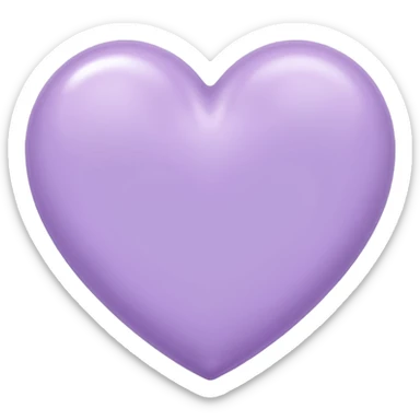 lilac heart sticker