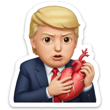 Trump eating heart sticker
