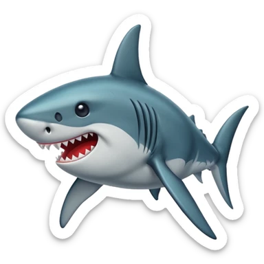 El emoji del tiburón pero de color negro para copiar y pegar  sticker