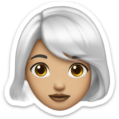 girl-blackhair-tinny-lips sticker