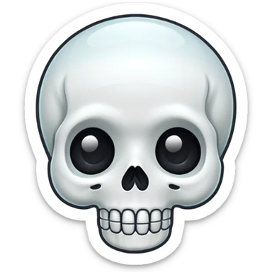 
Cute kawaii skull  cartoon -style/cute and transparent for a sticker 
 
 sticker
