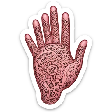 Light pink henna design  sticker