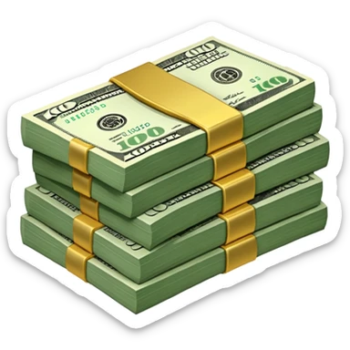 stash of dollars sticker