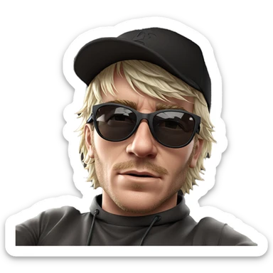 cool guy in sunglasses sticker