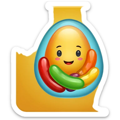 Jelly bean sticker