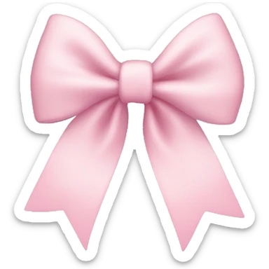 Light pink bow sticker