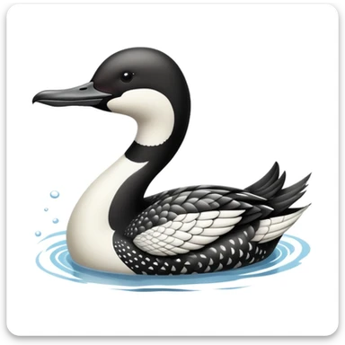 Loon bird sticker