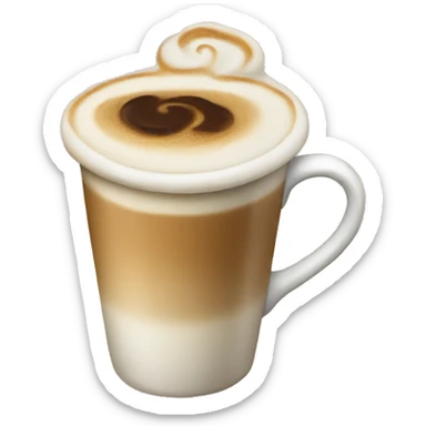 a latte vanilla coffee   sticker