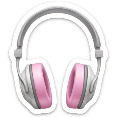 light pink headphones sticker