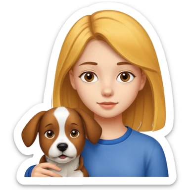 Một cái tầm 15 tuổi xinh đẹp như thiên thần và người yêu chó sticker