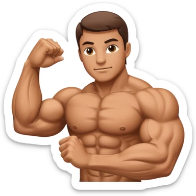 muscle arm sticker