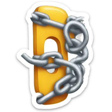 broken chain link sticker