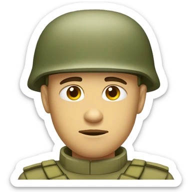 vary sad soldier  sticker