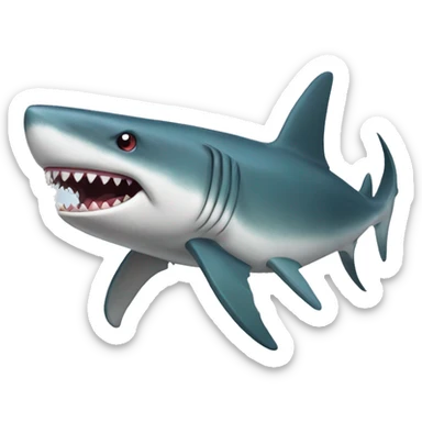 Tiburón con pata sticker