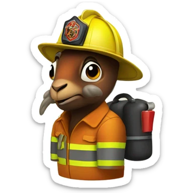 Cock roach firefighter sticker
