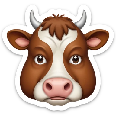 A cow that is moody sticker