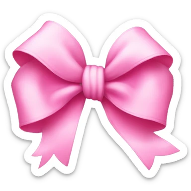 Pink bow sticker