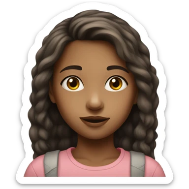 realistic portrait of a girl sticker