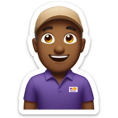Fedex delivery guy that’s really excited sticker