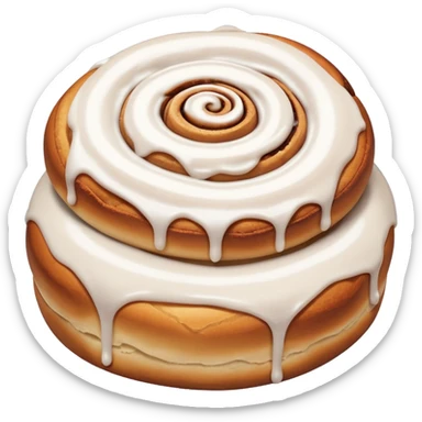 cinnamon roll with lots of icing sticker