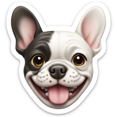 French bulldog smiling sticker