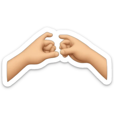 Two hand different trying to reach each others hand but isn’t able to touch each other sticker