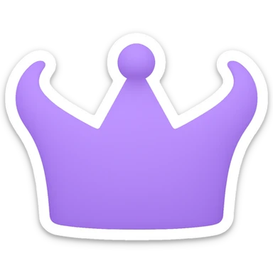 Add a simple gradient to the crown to make it look round and dimensional, keeping the lineal color icon style with no background. sticker